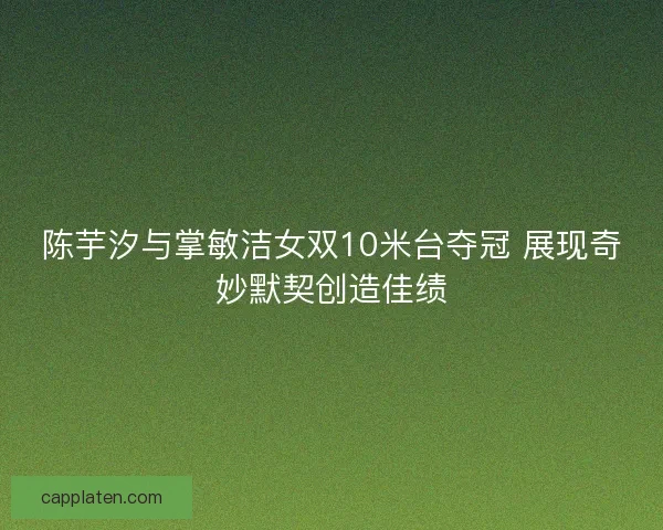陈芋汐与掌敏洁女双10米台夺冠 展现奇妙默契创造佳绩